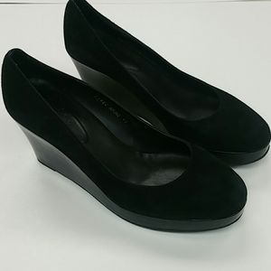 Boden black suede wedges size 41 or  9.5
